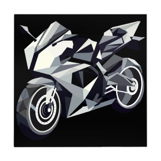 Futuristic motorcycle in geometric design Mahjong Mats