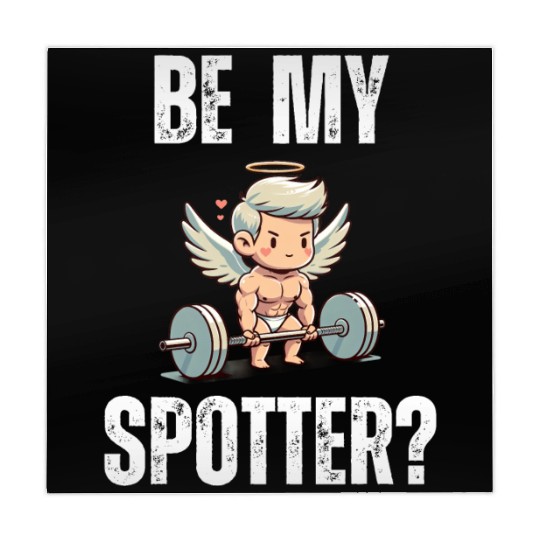 Be my spotter? funny Valentine's day muscle cupid Mahjong Mats
