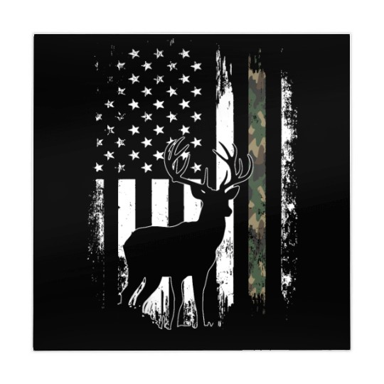 Camo US Flag Deer Elk Buck Camoflage Hunting Mahjong Mats