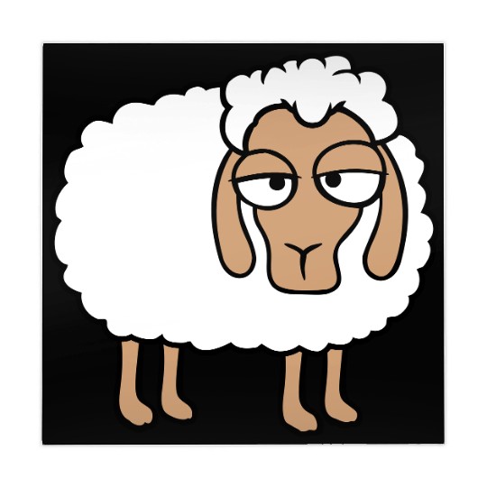 Sheep Tired Bored Look Little Sweet Lamb Bad Mood Mahjong Mats