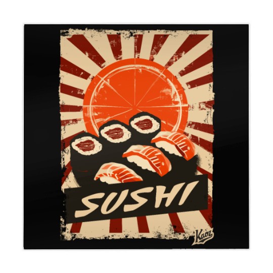 Vintage Sun and Sushi Mahjong Mats