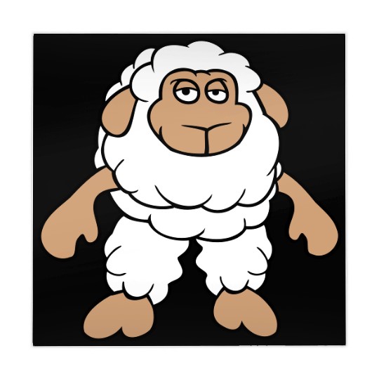 Sheep Standing Cool Bored Tired Cartoon Comic Cute Mahjong Mats