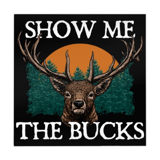 Show Me the Bucks Deer Hunting Elk Hunter Funny Mahjong Mats
