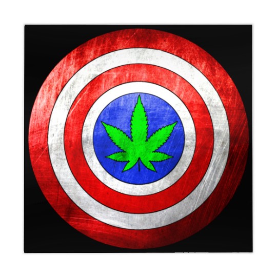 Captain Cannabis Shield Red White Blue and Green Mahjong Mats