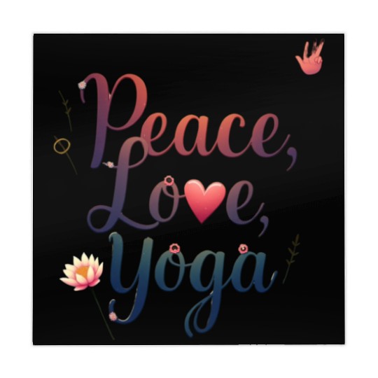 Peace Love Yoga Inspirational Design Mahjong Mats