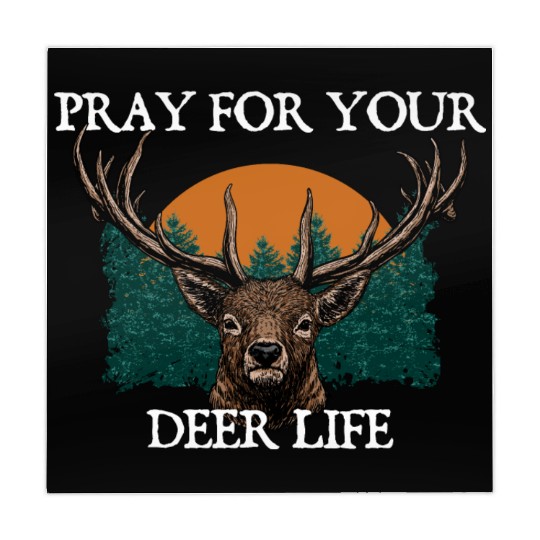 Pray for Your Deer Life Elk Hunting Antler Hunter Mahjong Mats