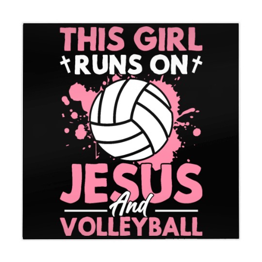 This Girl Runs On Jesus And Volleyball Player Mahjong Mats