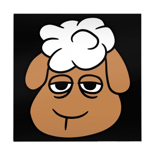 Sheep Tired Bored Empty Look Head Face Unhappy Sad Mahjong Mats