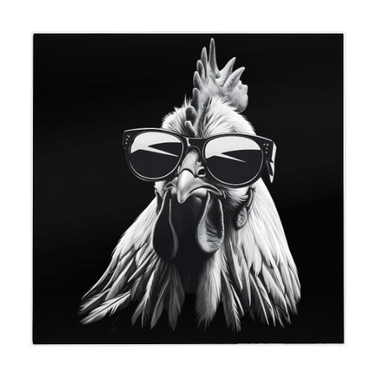 Cool Sunglasses Rooster Funny Farm Animal Lovers Mahjong Mats