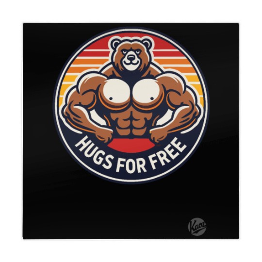 Bodybuilder Bear Gives Free Hugs Mahjong Mats