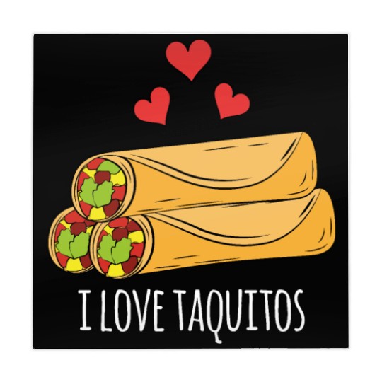 I Love Taquitos Mahjong Mats for Mexican Food Fans