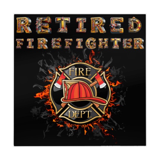 Retired Firefighter Tribute with Bold Emblem Mahjong Mats