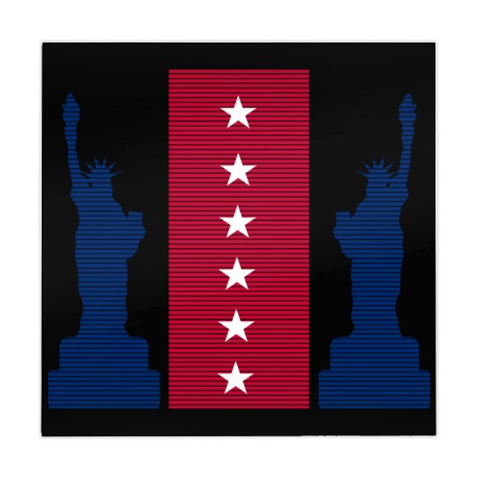 Stylized Statue of Liberty Graphic Design Mahjong Mats