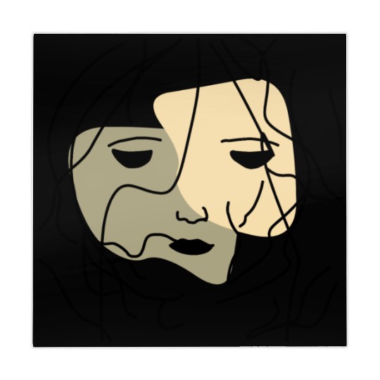 Minimalist Lonely Muted Face Mahjong Mats