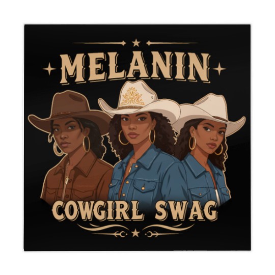 African American Melanin Cowgirl Swag Rodeo Mahjong Mats