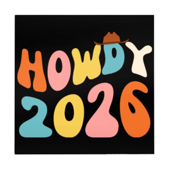 Howdy 2026 funny 2026 NYE Groovy Mahjong Mats