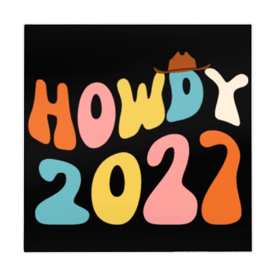 Howdy 2027 funny 2027 NYE Groovy Mahjong Mats