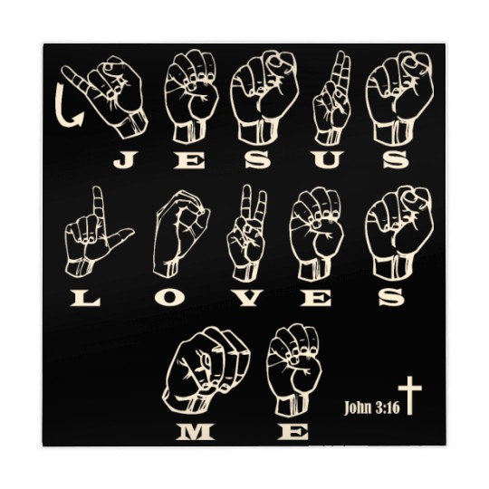 ASL Sign Language, Jesus Loves Me, John 3:16 Mahjong Mats