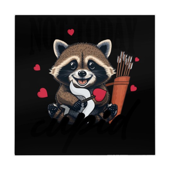 Sorry Cupid I've Been Feral Funny Raccoon Desgin Mahjong Mats