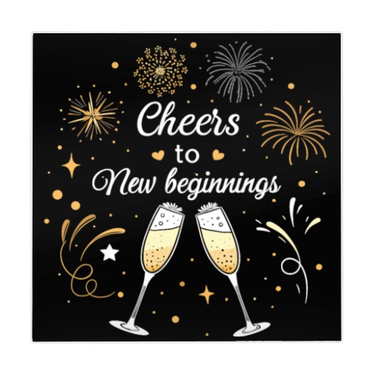 Cheers To New Beginings - Festive New Year's Eve Mahjong Mats