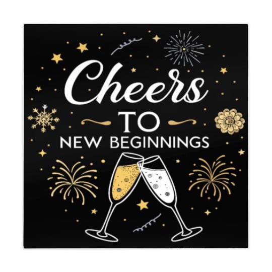 Cheers To New Beginings - Festive New Year's Eve Mahjong Mats