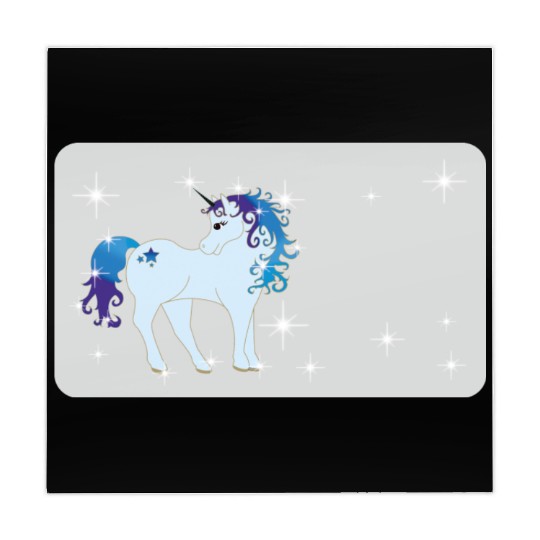 Fantasy unicorn - grey blue- design for kids Mahjong Mats