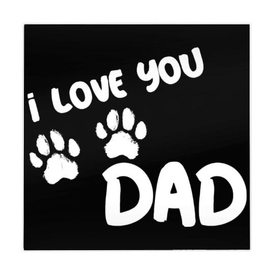 I Love You Dad Puppy Love for dark Mahjong Mats