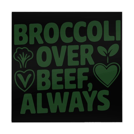 Funny Vegan Gift Bio Nature Green Broccoli Mahjong Mats