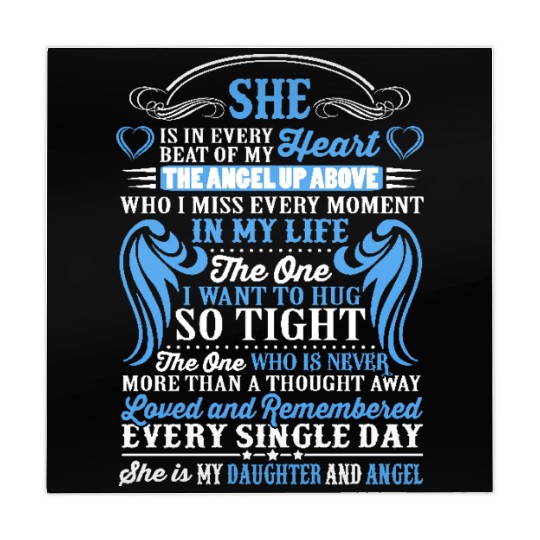 She is in every beat of my heart my daughter angel Mahjong Mats