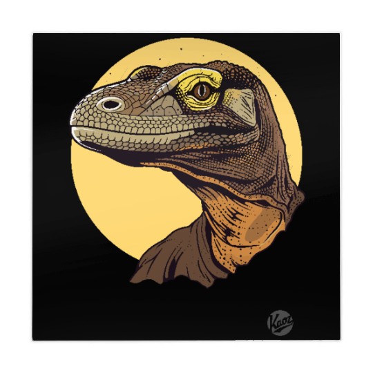 Realistic Komodo Dragon Portrait Mahjong Mats
