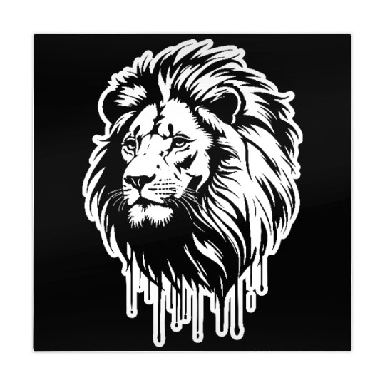 White Lion King Graffiti Style Art Printed Mahjong Mats