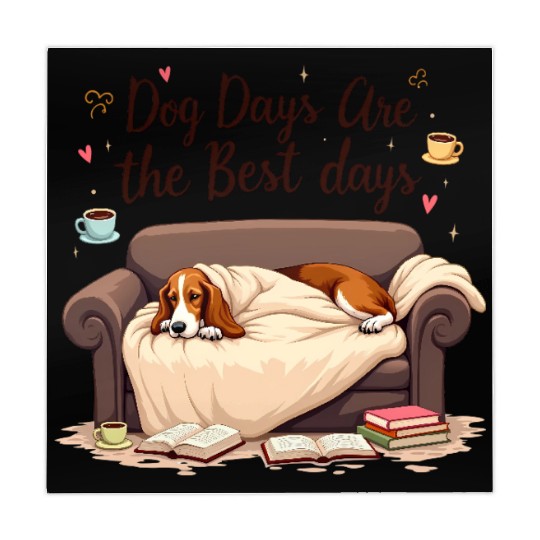 Cozy Basset Hound Days Mahjong Mats