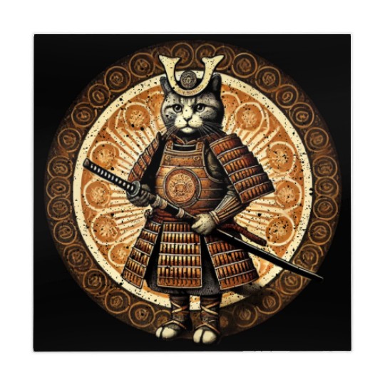 Japanese Samurai Cat Tattoo Kawaii Cat Art Anime Mahjong Mats