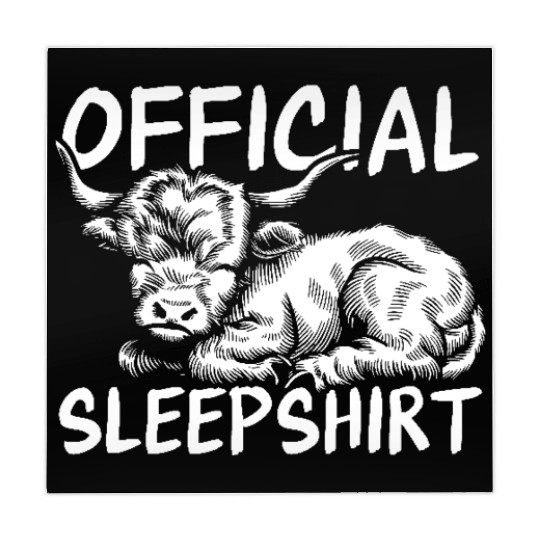 Highland Cow Official Sleepshirt Cute Farm Animal Mahjong Mats