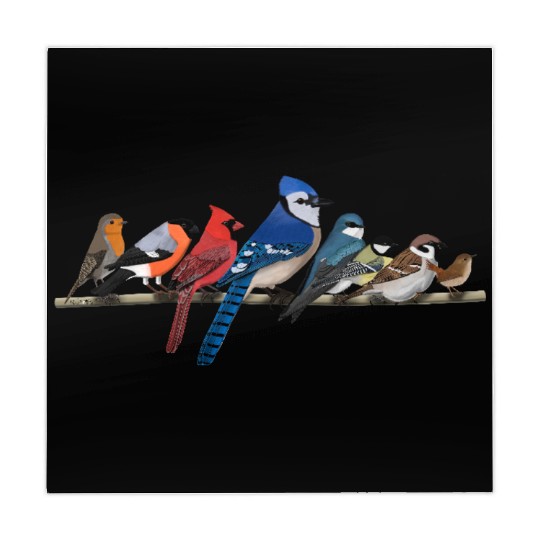 Garden Birds Blue Jay Cardinal Bullfinch Birding Mahjong Mats
