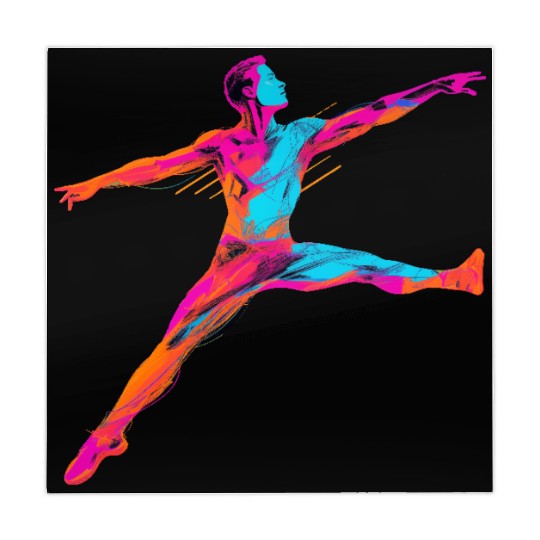 Male Ballet Dancer Synthwave Mahjong Mats