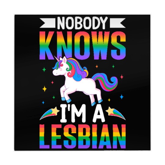 Nobody Knows I'm A Lesbian Pride LGBTQ Rainbow Mahjong Mats