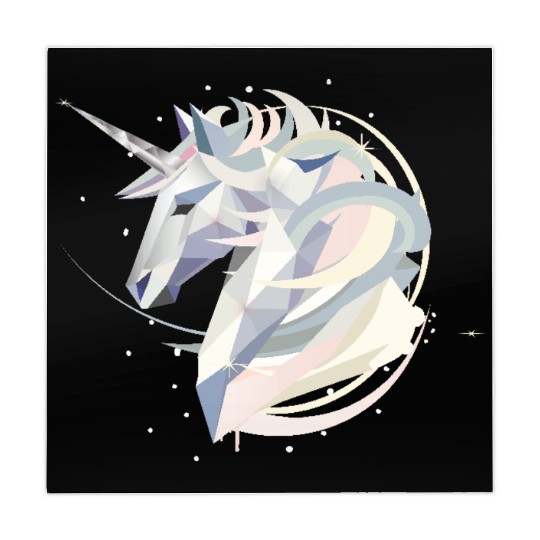 Magical geometric unicorn in pastel colors Mahjong Mats