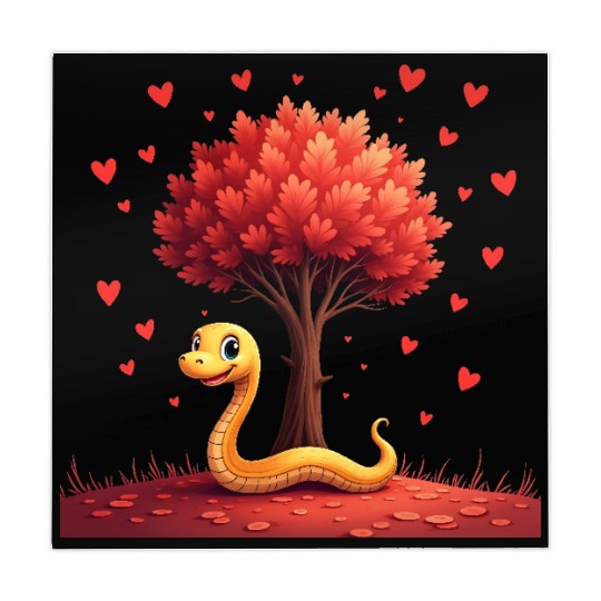 I love my snake heart tree Mahjong Mats