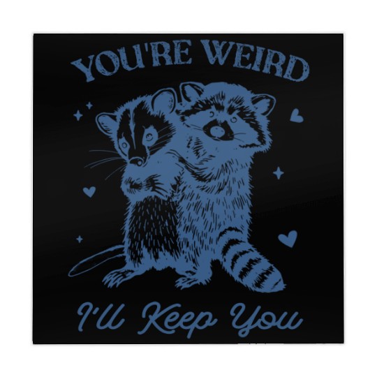 You're Weird I'll Keep You Funny Raccoon Opossum Mahjong Mats