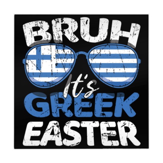 Bruh It's Greek Easter Greece Flag Funny Easter Mahjong Mats