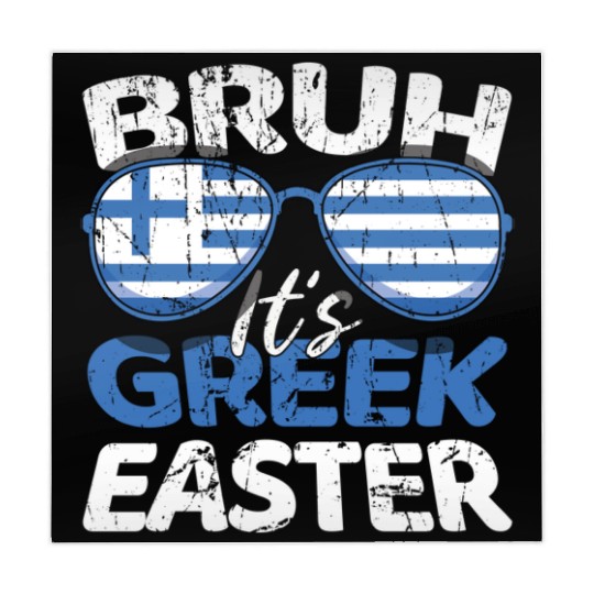 Bruh It's Greek Easter Greece Flag Funny Easter Mahjong Mats