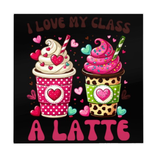 Valentines Day I Love My Class A Latte Coffee Mahjong Mats