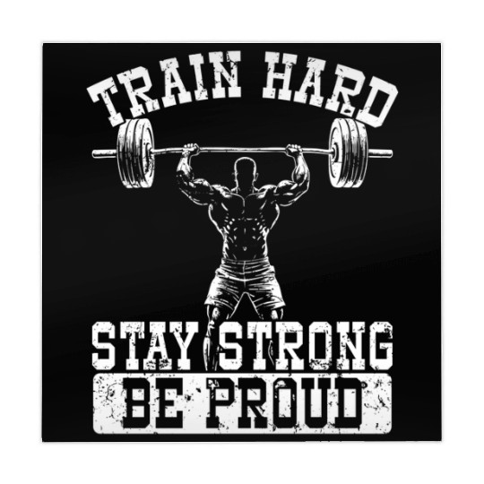 Train Hard Stay Strong Be Proud Gym Motivation Mahjong Mats