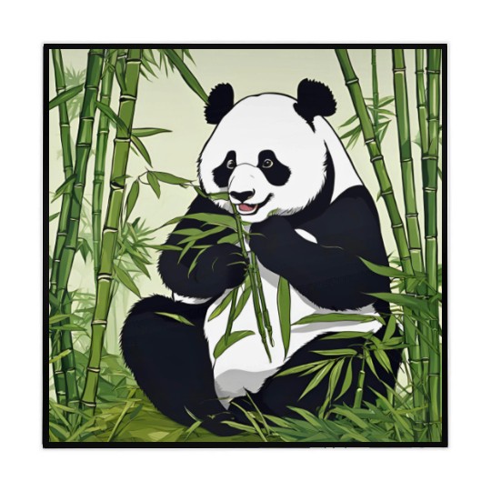 Chill Panda Eating Bamboo Cute Relaxed Design Mahjong Mats