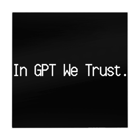 In GPT We Trust Funny Tech AI Enthusiast Design Mahjong Mats