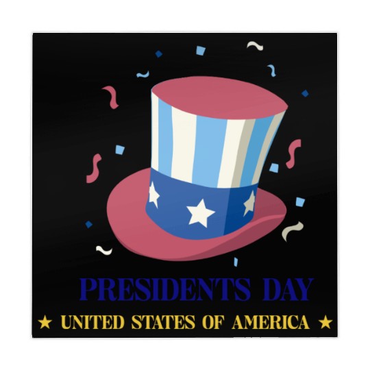 US flag on the hat.Presidents Day Mahjong Mats