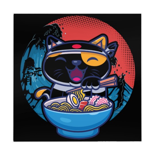 Japanese cat ramen Mahjong Mats