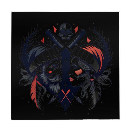 Pirate Love: Romantic Skull & Crossbones Mahjong Mats