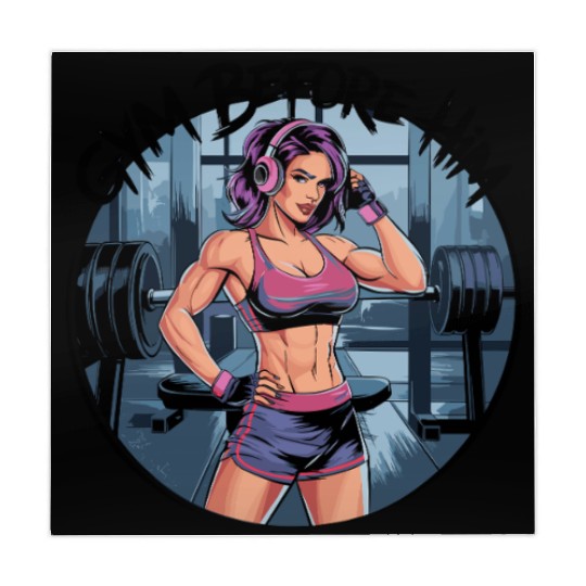 Gym Before Him for a Sporty women Mahjong Mats